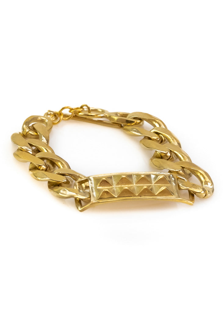 Cicero. Handmade, gold plated brass, chain bracelet. By 3rd Floor Handmade Jewellery