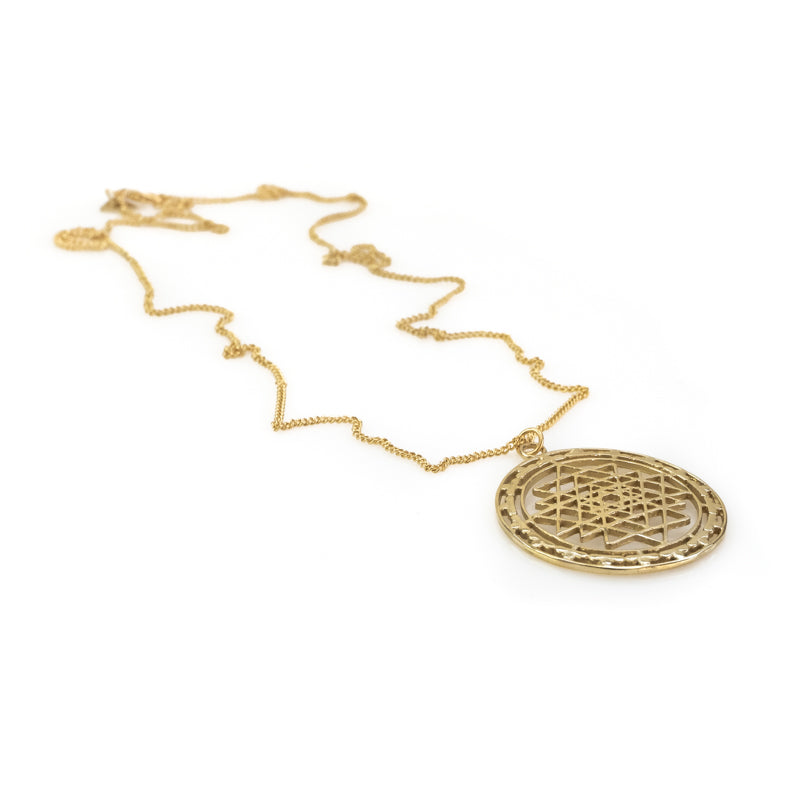 Ezra. Handmade, gold plated brass, necklace by 3rd Floor