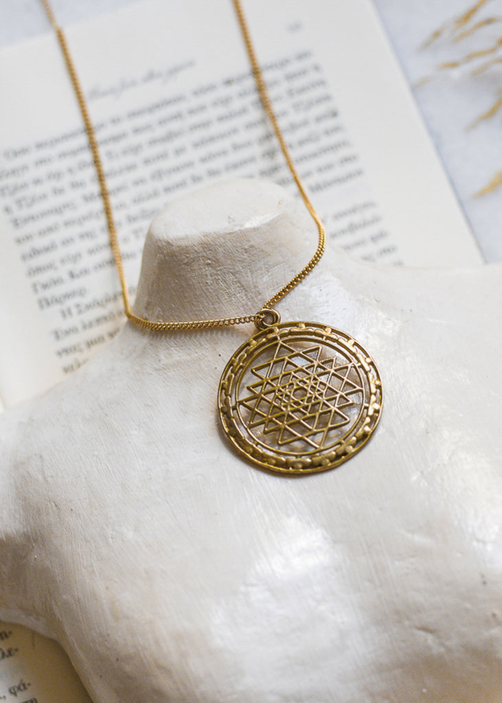 Ezra. Handmade, gold plated brass, necklace