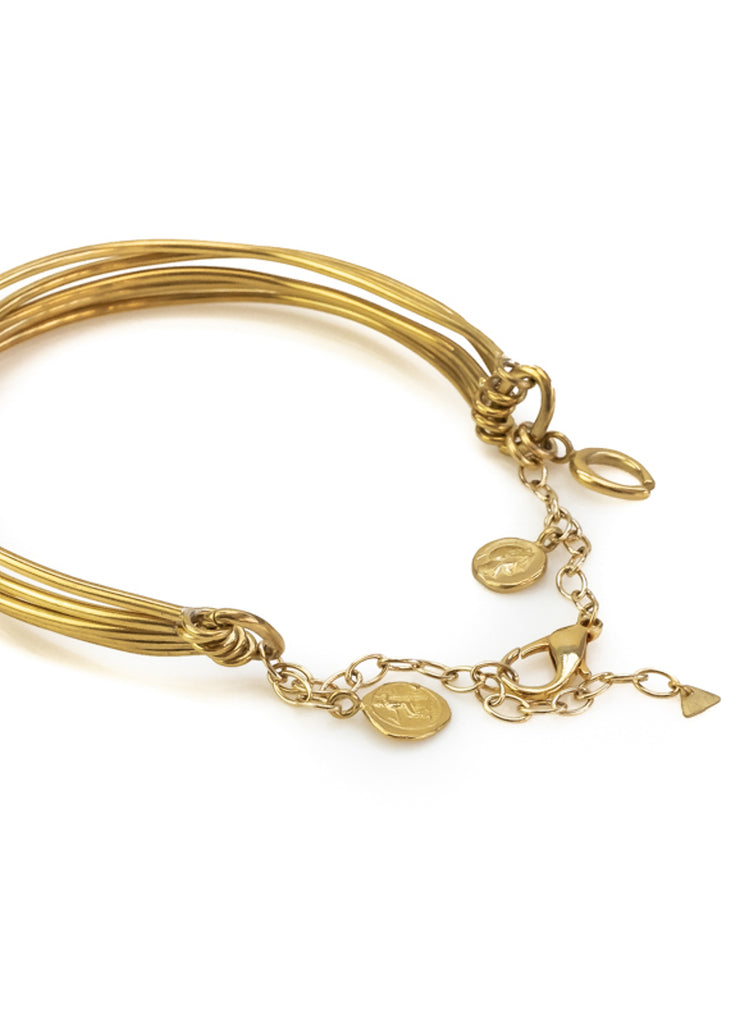 Lady Luck. Handmade, gold plated brass, neckpiece by 3rd Floor Handmade jewels