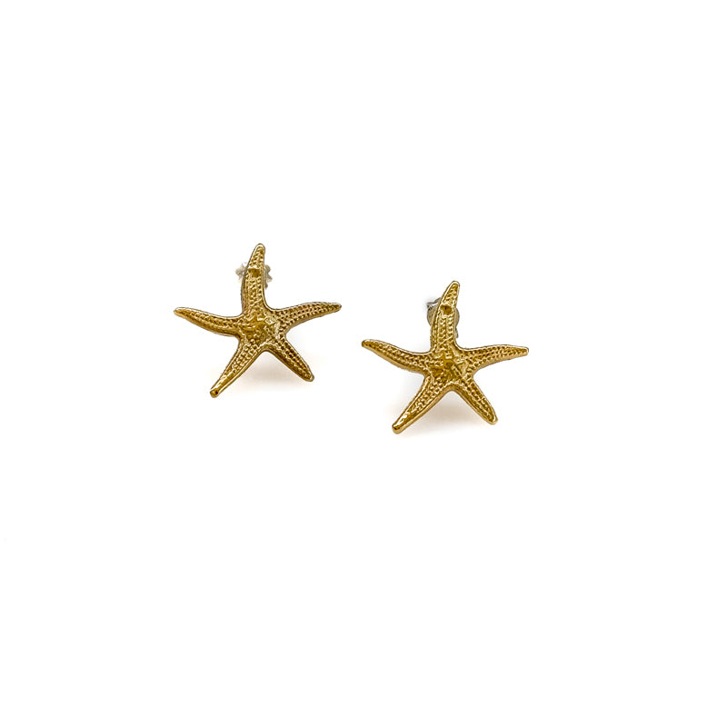Small Starfish. Gold plated, 925 silver earrings. 3rd Floor Summer Edition