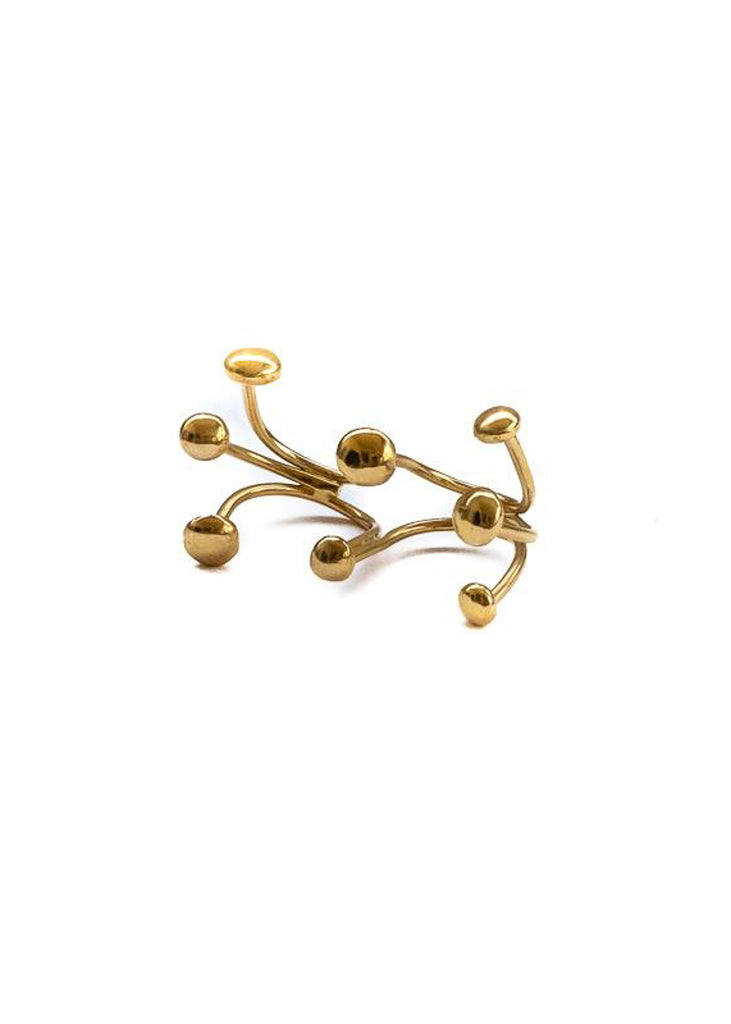 frond side of  pendulum ring - gold