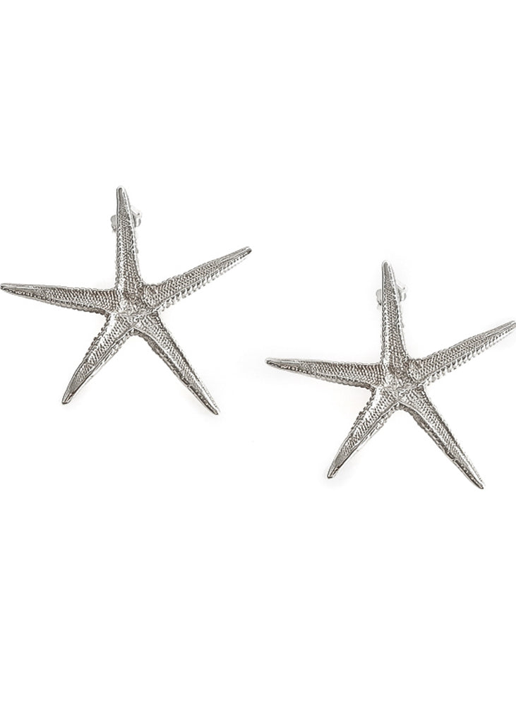 3rd floor handmade jewellery starfish earrings silver