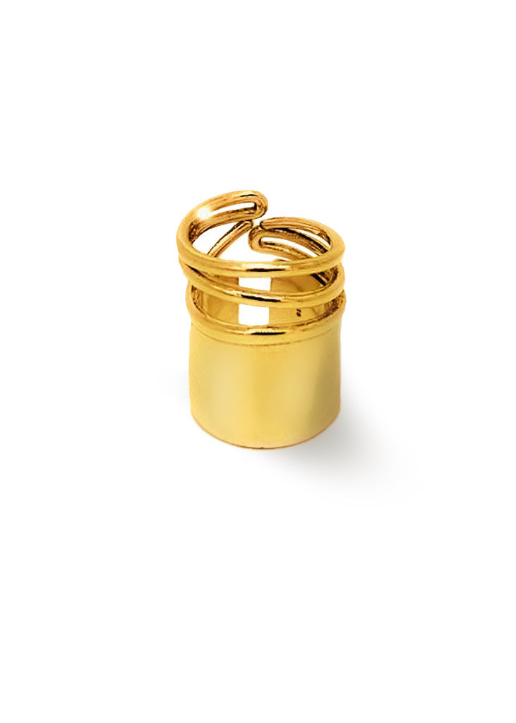 snail, handmade ring, gold