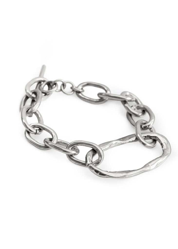 Noor. Silver, link chain bracelet, by 3rd Floor Handmade Jewelllery