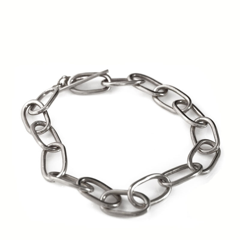 Silver, thick link, chain necklace by 3rd Floor