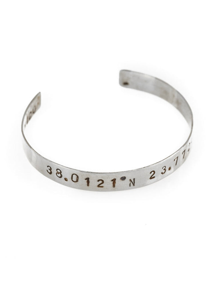 Columbus. Handmade, adjustable, silver plated silver, coordinates bracelet. By 3rd Floor Handmade Jewellery