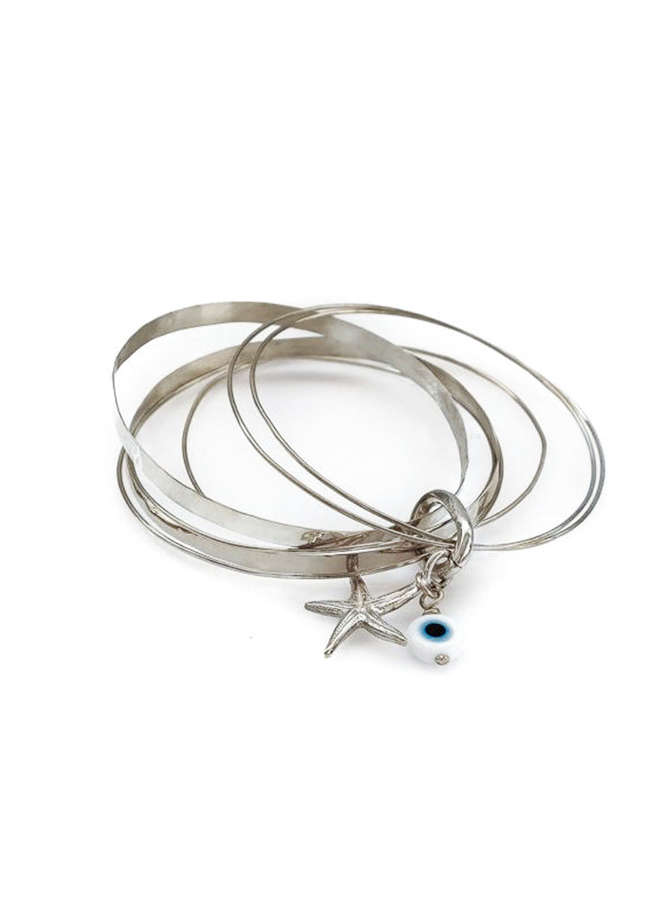 Thallo Star. Handmade, silver plated brass bracelet. Discover it in our Summer Edition collection