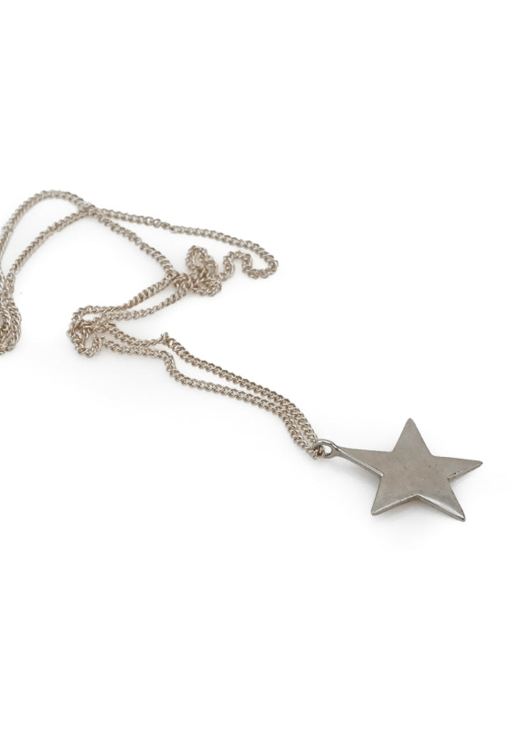 Vega. Handmade, silver plated 925 silver, star pendant, by 3rd Floor Handmade Jewellery