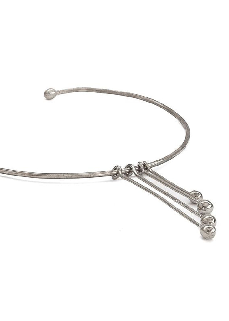 Handmade  necklace, pendulum silver