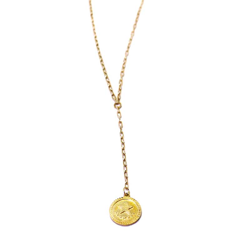 Gold plated sterling silver tie necklace by 3rd Floor
