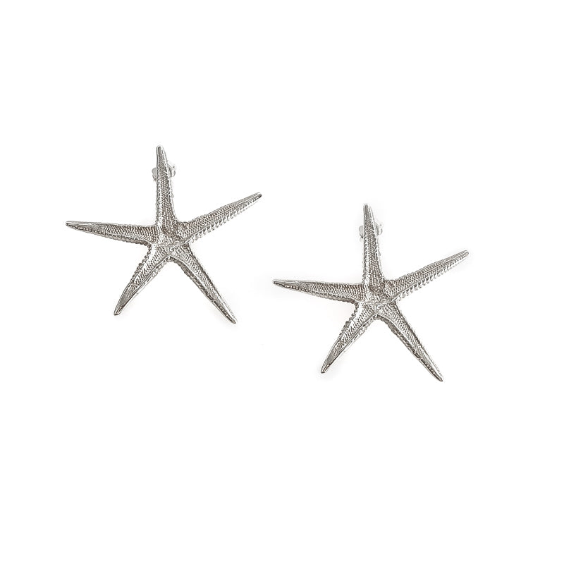 3rd floor handmade jewellery starfish earrings silver