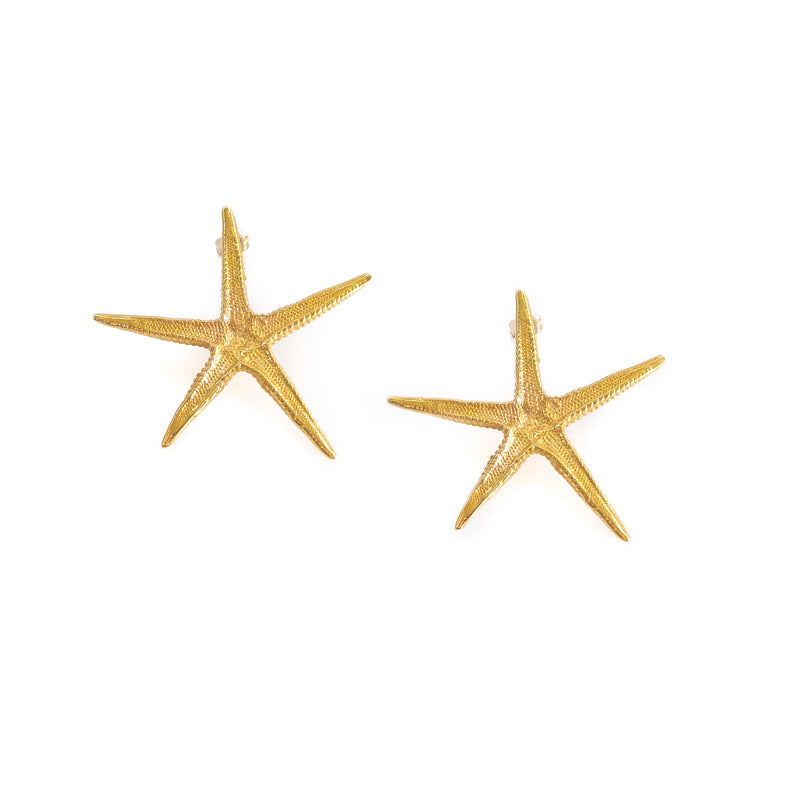 3rd floor handmade jewellery starfish earrings gold