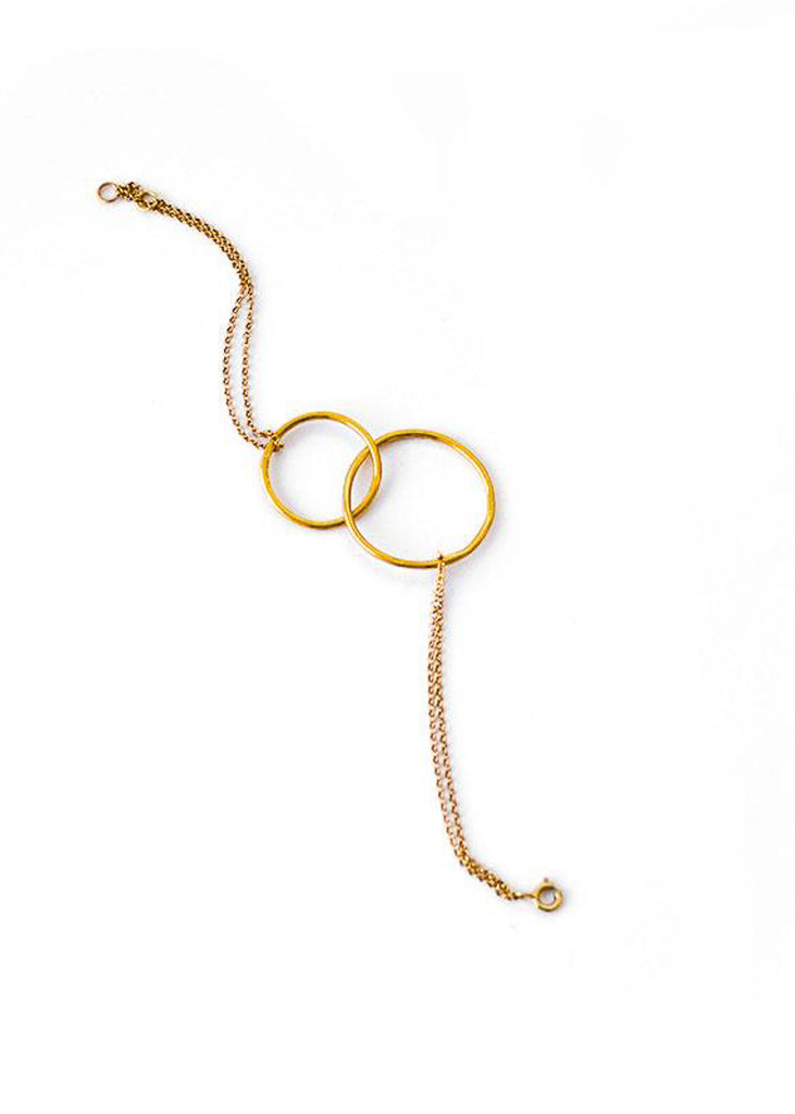 Galilei. Gold, double link, chain bracelet by 3rd Floor Handmade Jewellery
