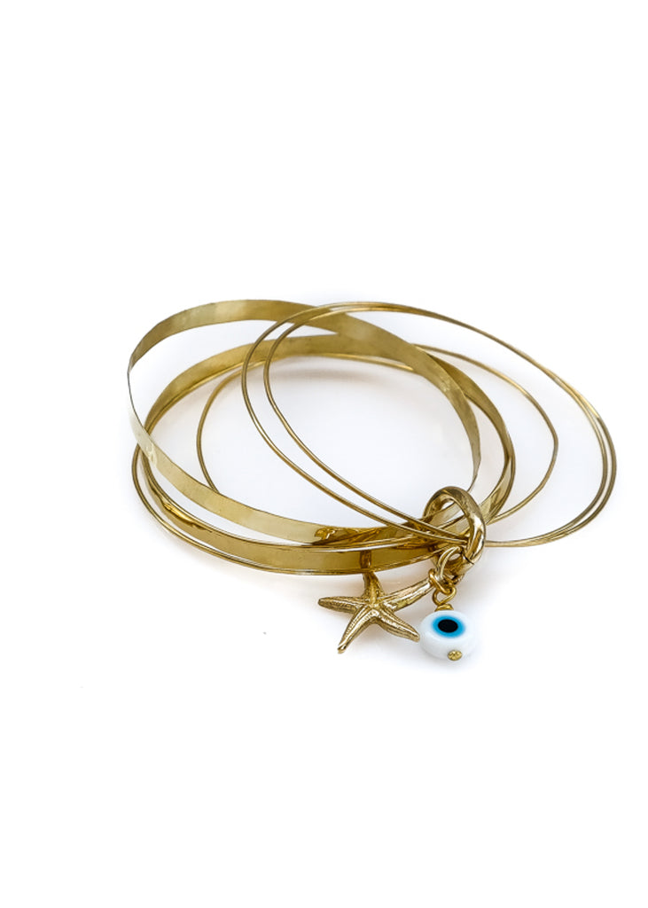 Thallo. Handmade, gold plated brass bracelet. Find it in our Summer Edition collection